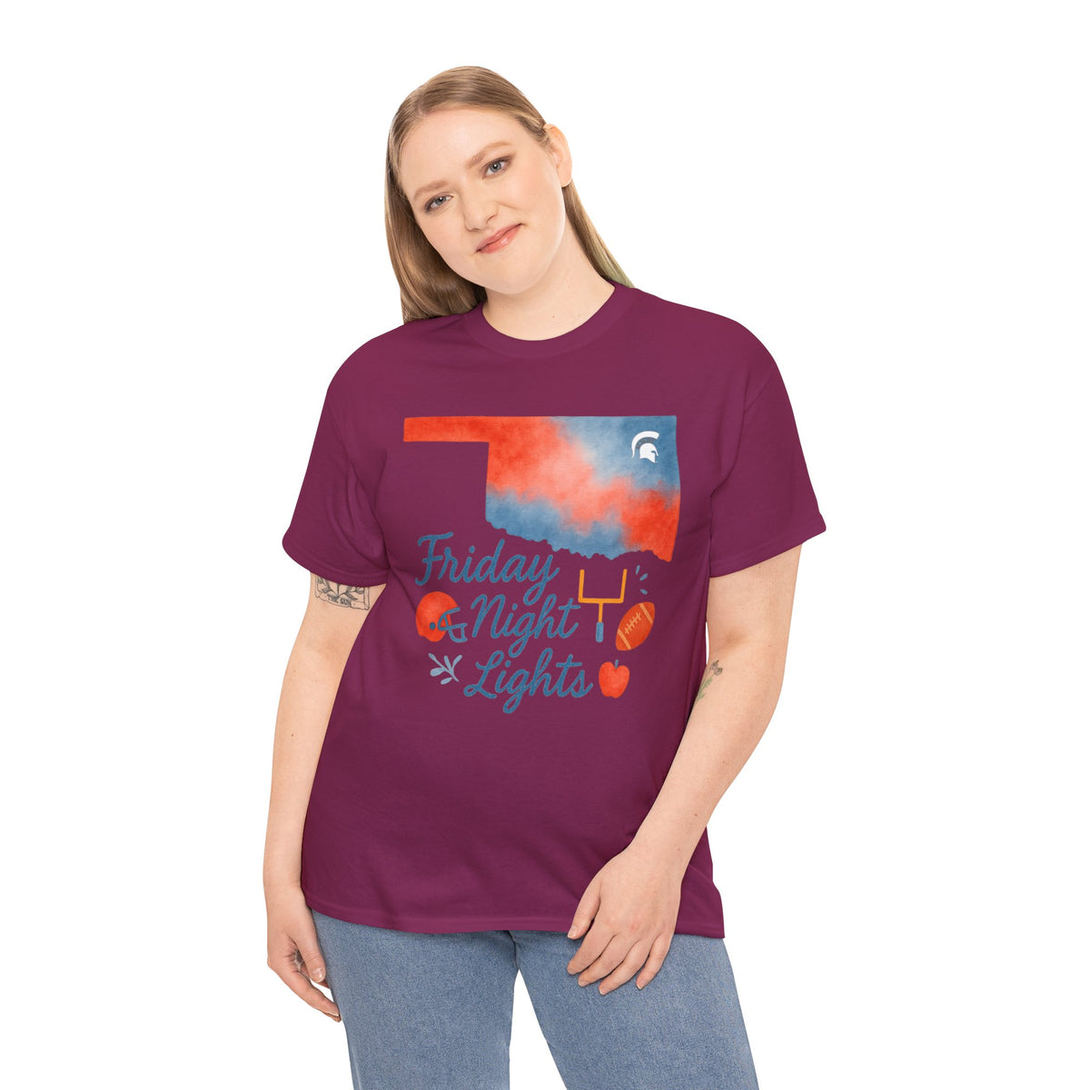 Friday Night Lights Bixby OK Watercolor Gildan Tee