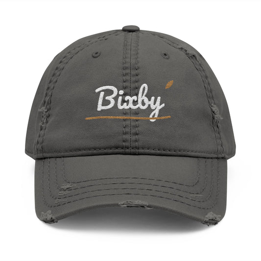 Bixby Garden Script Distressed Washed Dad Hat