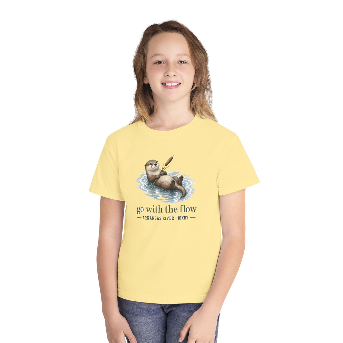 Go With the Flow Otter Youth Tee