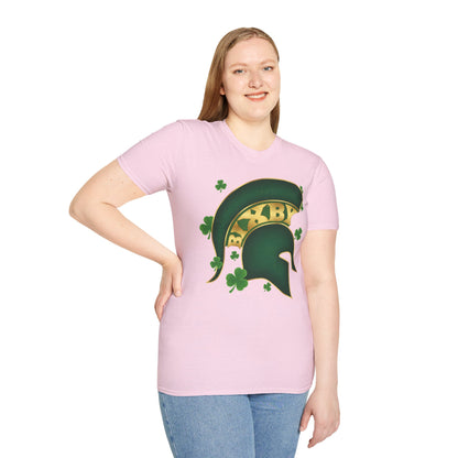 St. Patty's Good Luck Spartan Helmet Adult Gildan Tee