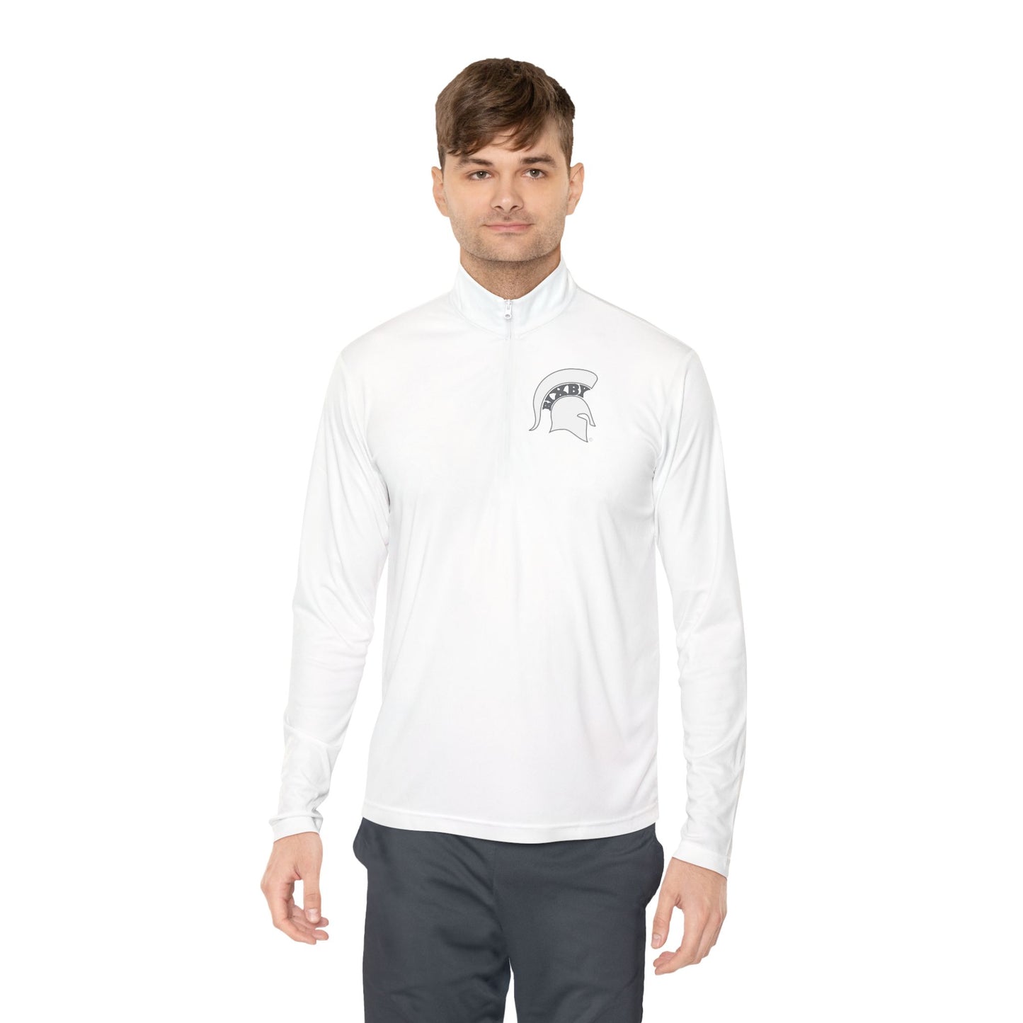 Spartan White Logo Quarter-Zip Pullover