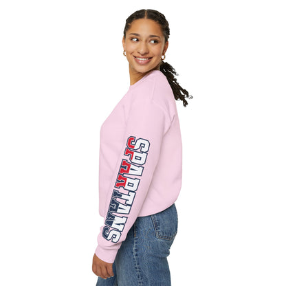 Spartan Athletic Letter Gildan Sleeved Sweatshirt