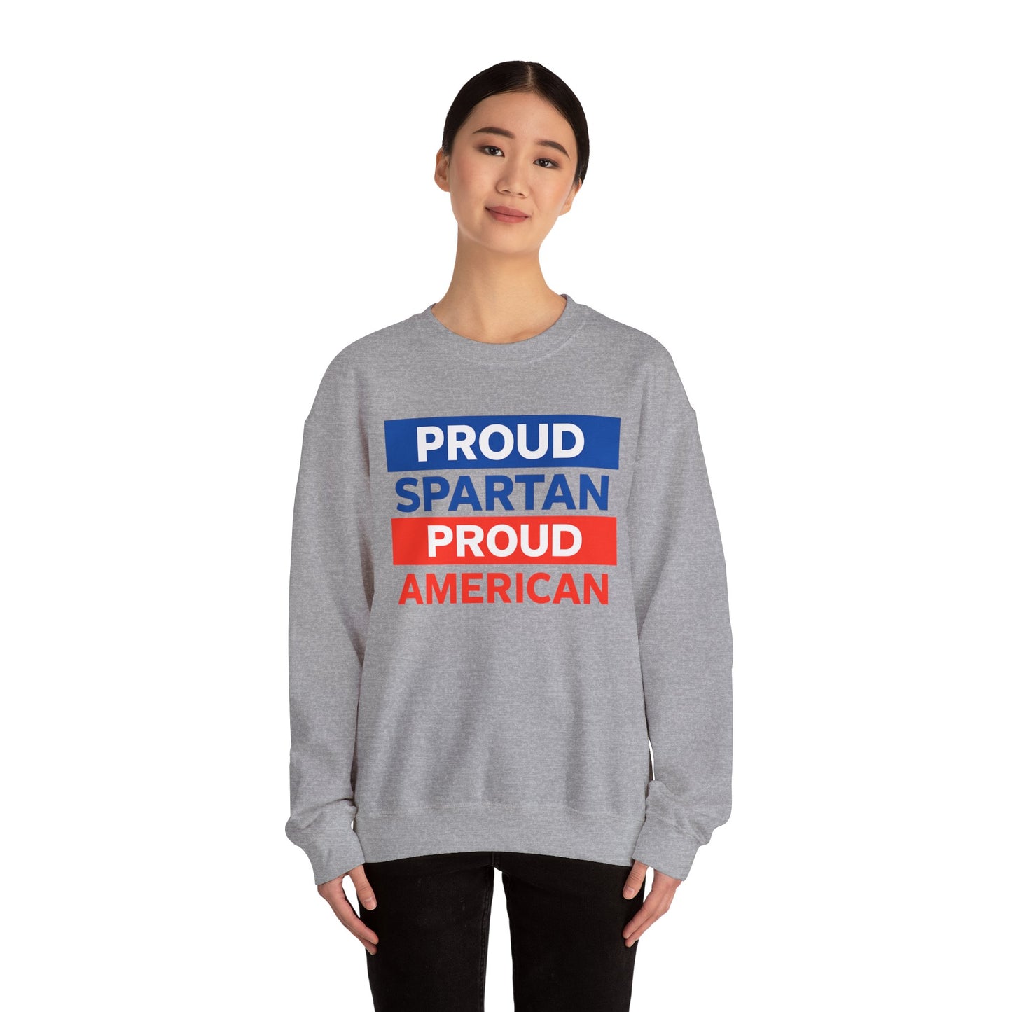 Proud Spartan Proud American Gildan Sweatshirt