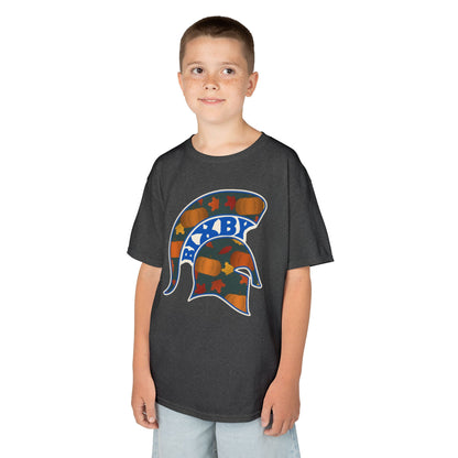 Bixby Spartans Pumpkin Patch Helmet Youth Tee – Kids Fall Game Day Shirt