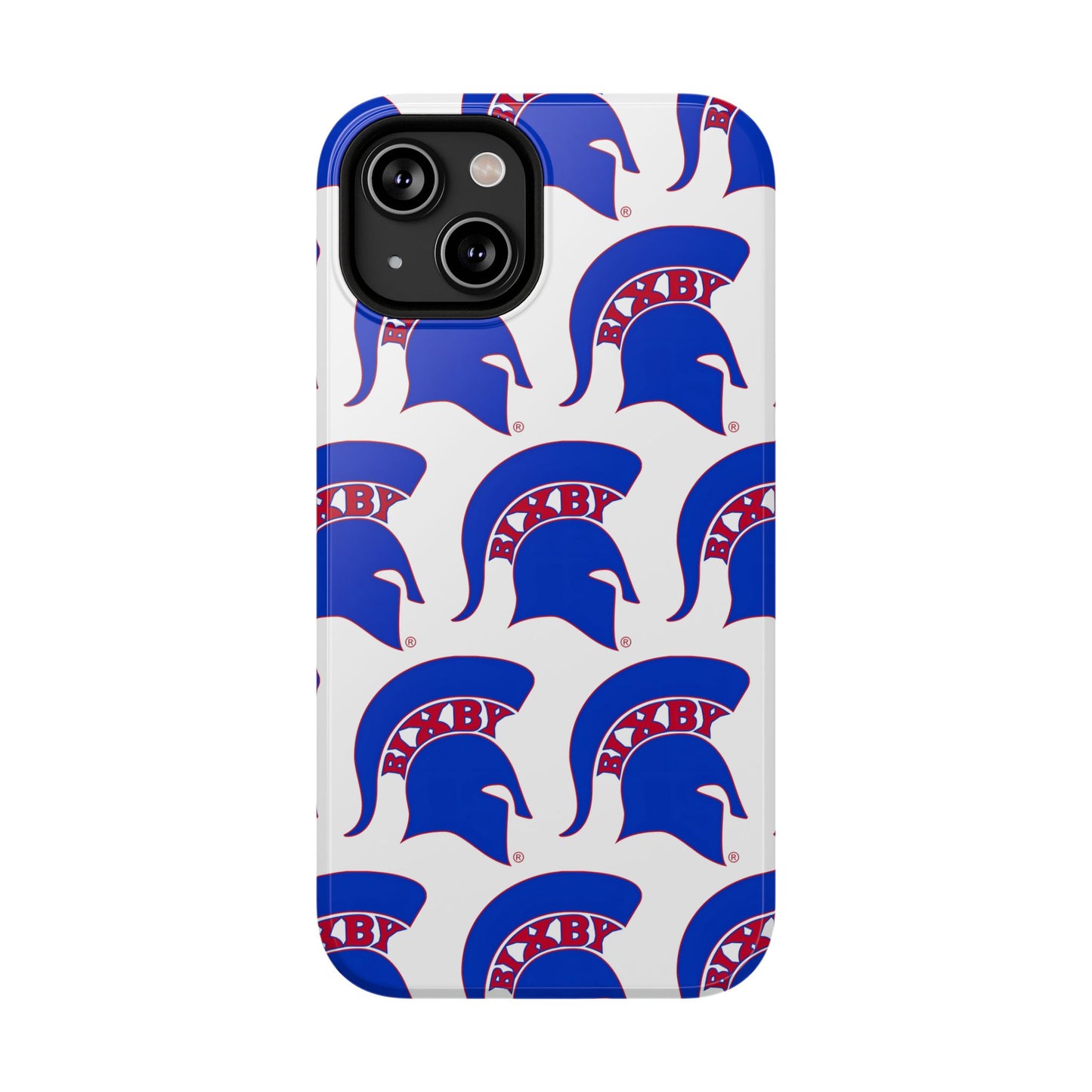 Bixby Spartan Blue Logo Impact Resistant iPhone Case