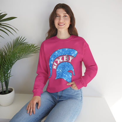 Bixby Spartan Helmet Bling Gildan Sweatshirt