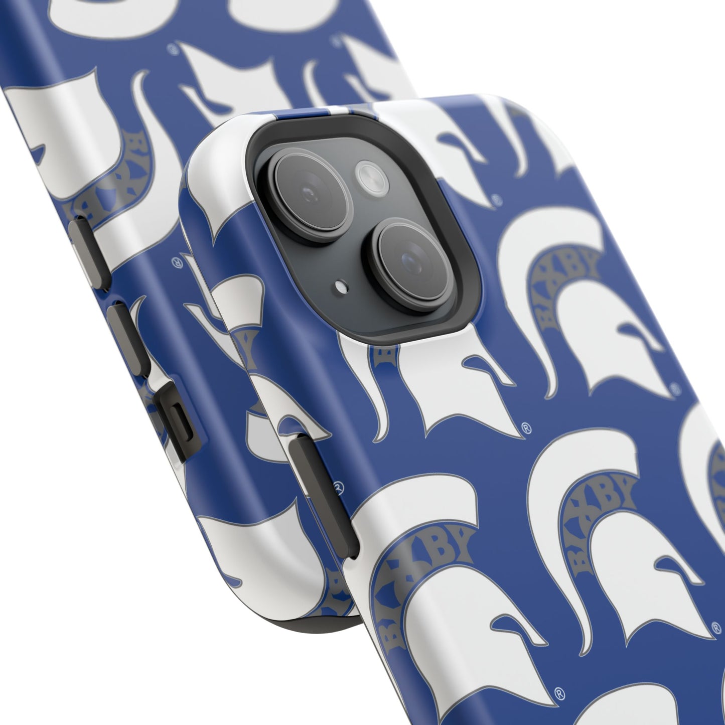 Bixby Spartan White Logo Impact Resistant iPhone Case