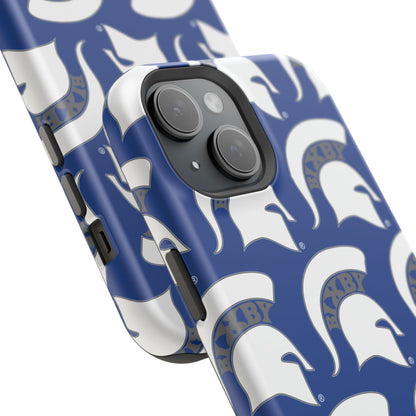 Bixby Spartan White Logo Impact Resistant iPhone Case