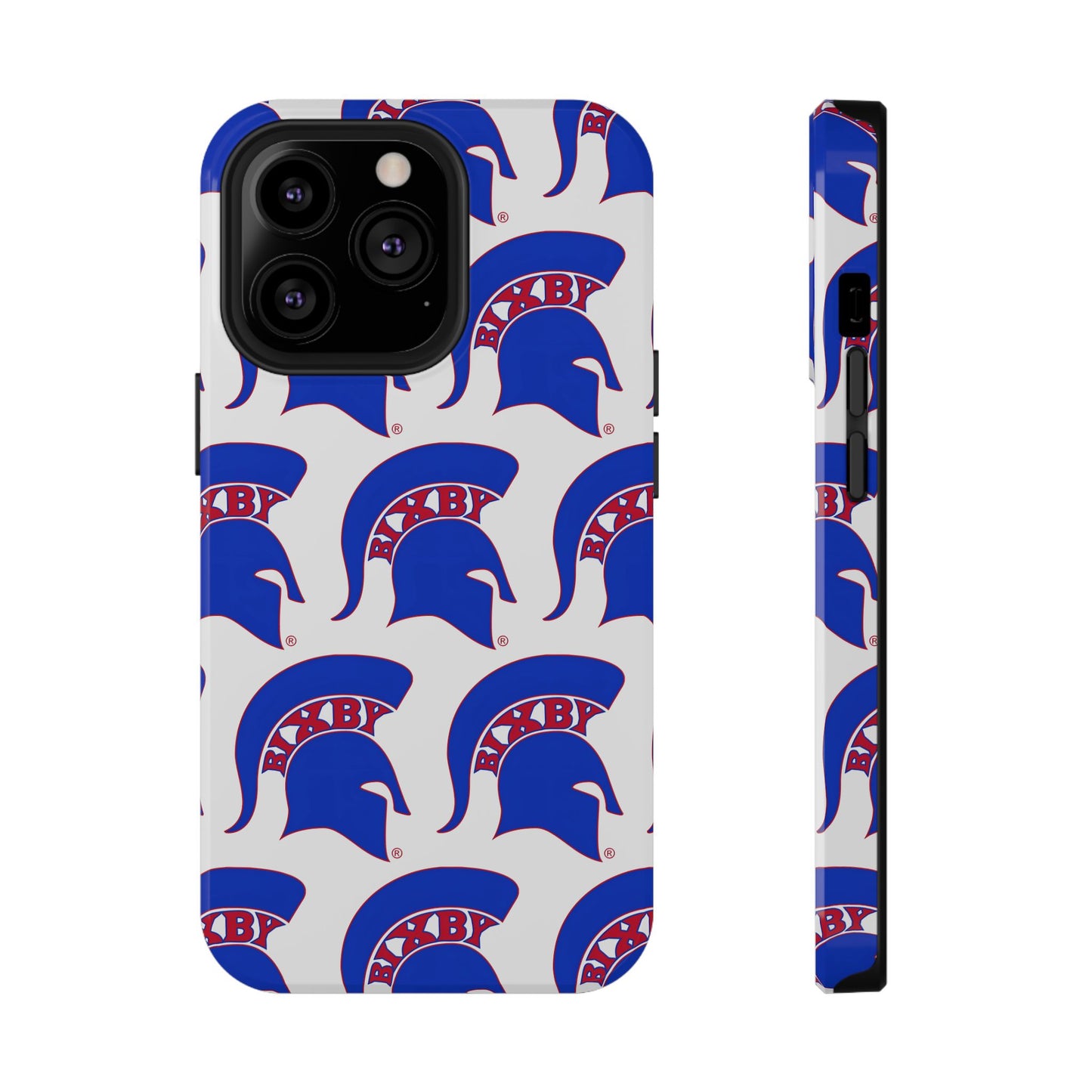 Bixby Spartan Blue Logo Impact Resistant iPhone Case