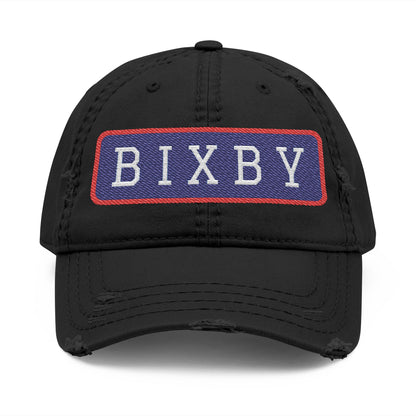 Bixby Spartans Distressed Dad Hat, Embroidered BIXBY Bar