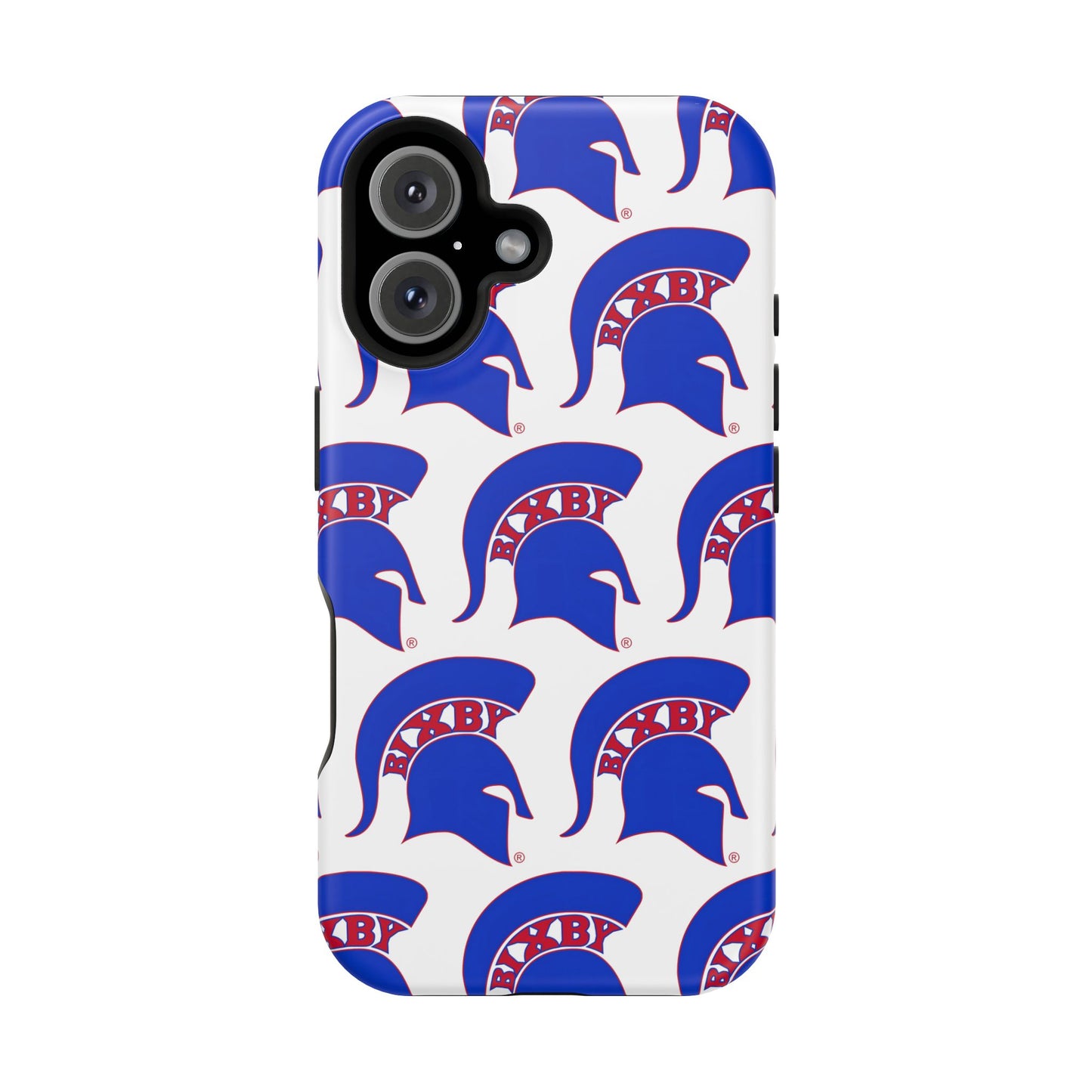 Bixby Spartan Blue Logo Impact Resistant iPhone Case