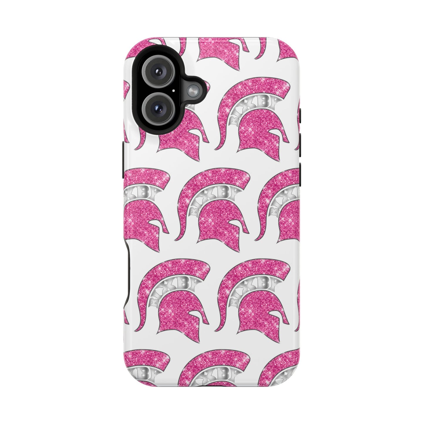 Bixby Spartan Pink Bling Logo Impact Resistant iPhone Case