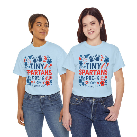 Floral Tiny Pre-K Spartan Gildan Tee