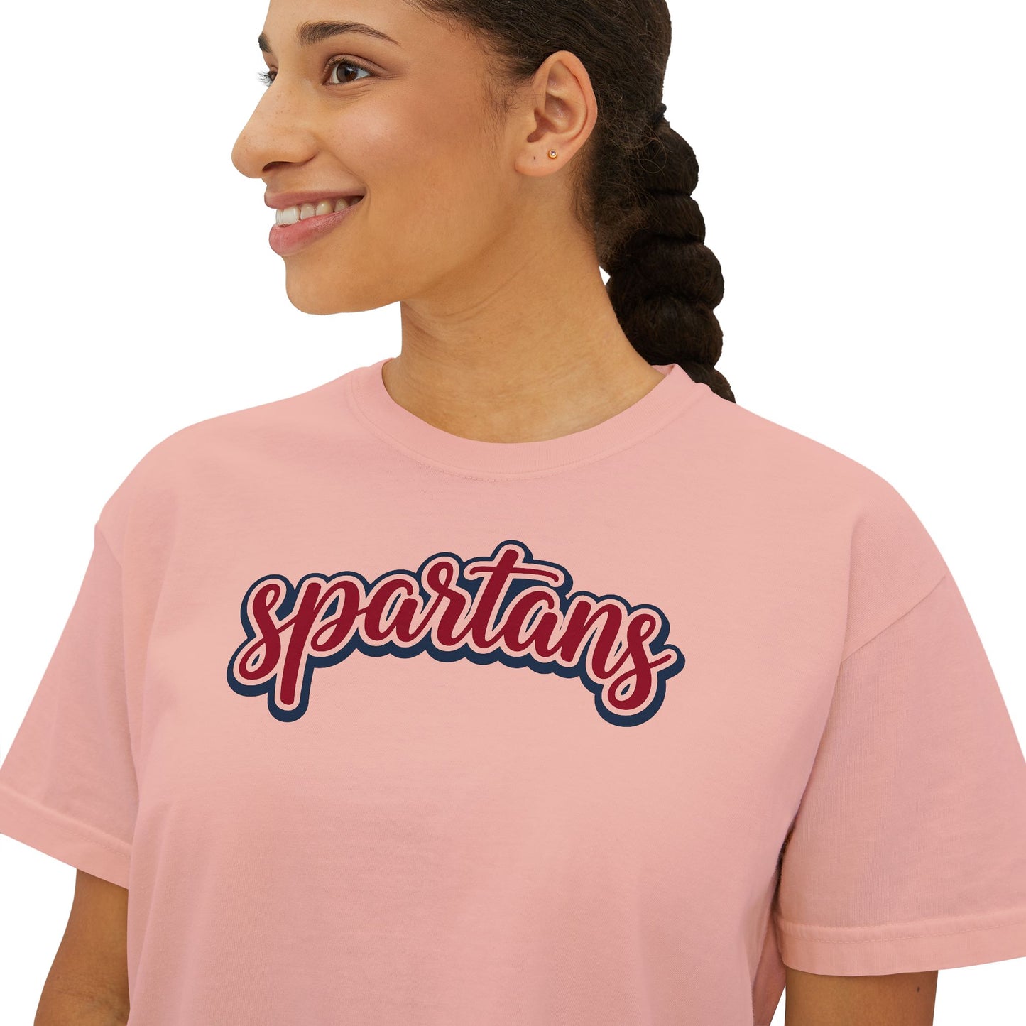 Spartans Women's Comfort Colors Boxy Tee