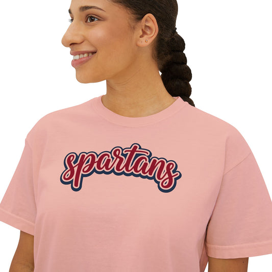 Spartans Women's Comfort Colors Boxy Tee