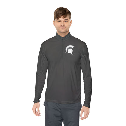 Spartan White Logo Quarter-Zip Pullover