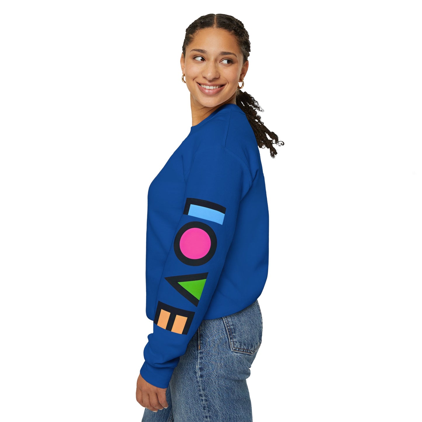 Bold Colorblock LOVE Valentine's Sleeve Graphic