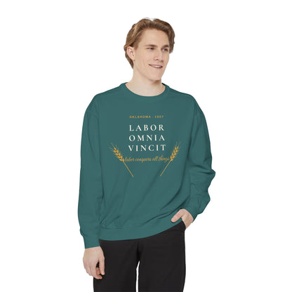 Labor Omnia Vincit Oklahoma Crewneck Sweatshirt | Comfort Colors
