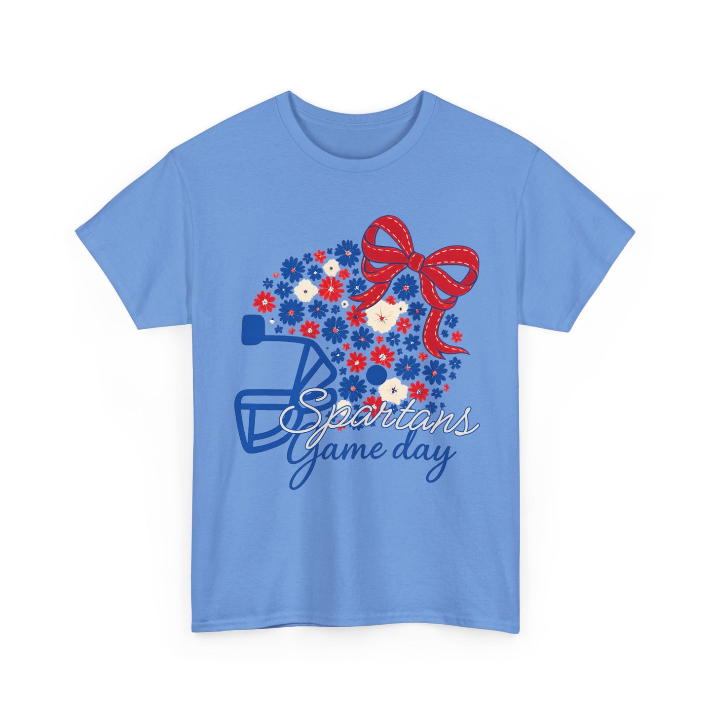 Bixby Spartans Floral Helmet Gildan Tee