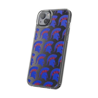 Spartan Blue Logo Clear Apple Phone Case