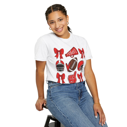 Cheer and Football Comfort Colors Tee