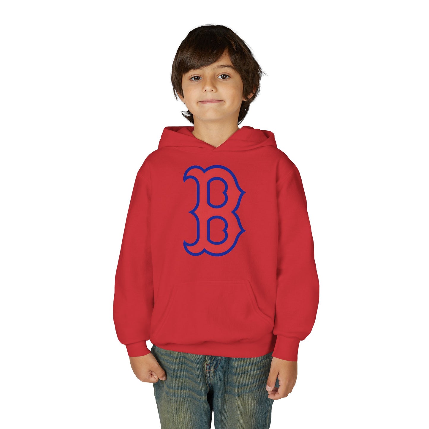 Youth Hoodie with Red & Blue 'B' Logo Youth Gildan Hoodie