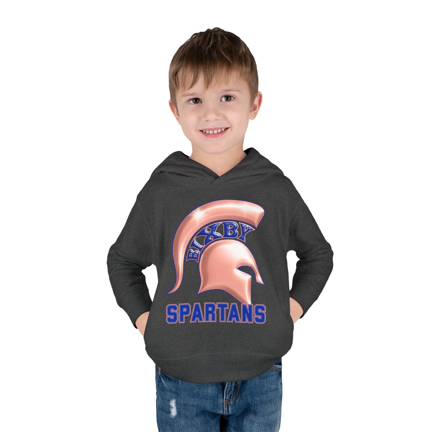 Bixby Spartans Metallic Rose Gold Toddler Rabbit Skins Hoodie