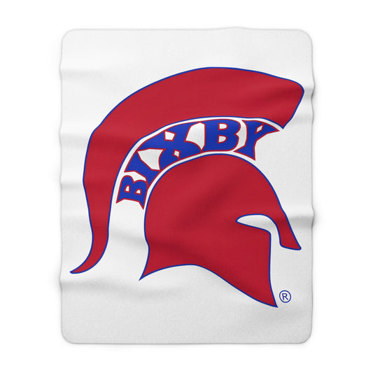 Spartan Red Logo Comfy Sherpa Fleece Blanket