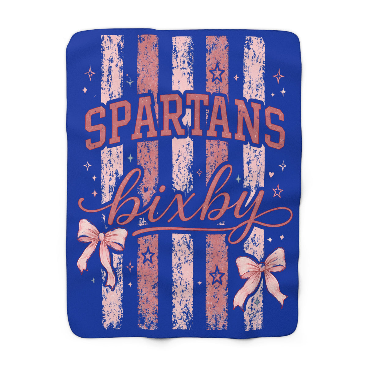 Sherpa Blanket - 'Spartans Bixby' Cozy Fleece Team Throw