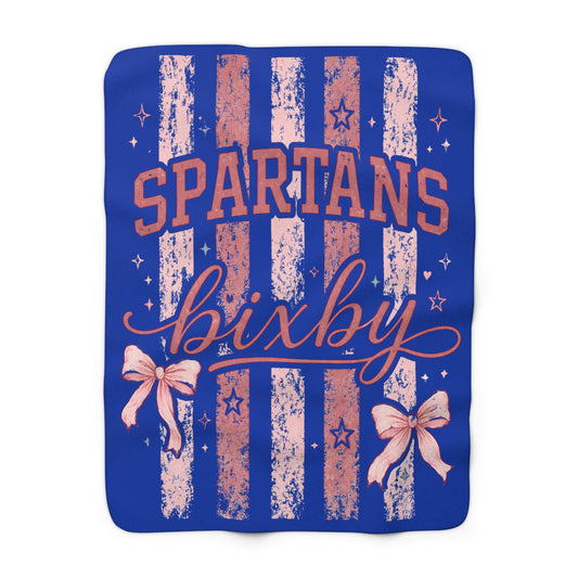 Sherpa Blanket - 'Spartans Bixby' Cozy Fleece Team Throw