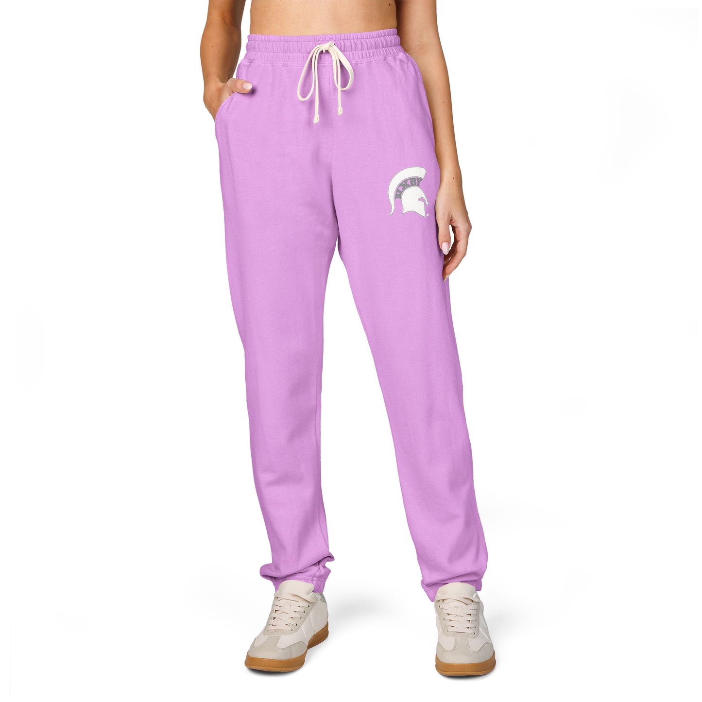 Spartan White Logo Premium Comfort Colors Sweatpants
