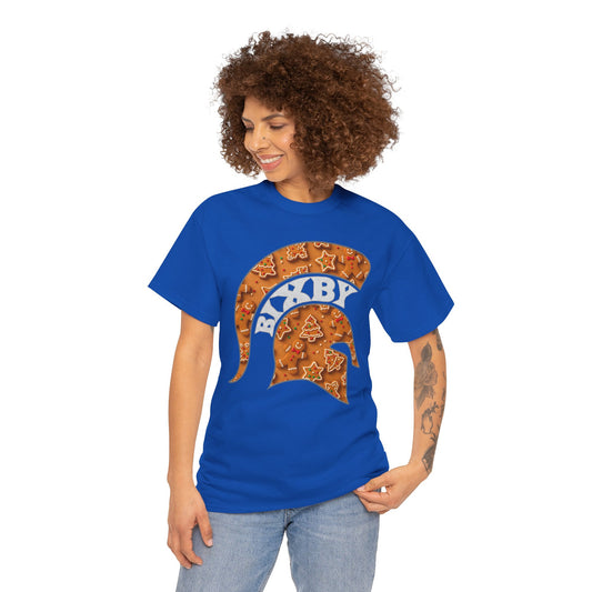 Bixby Spartan Gingerbread Helmet Gildan Tee