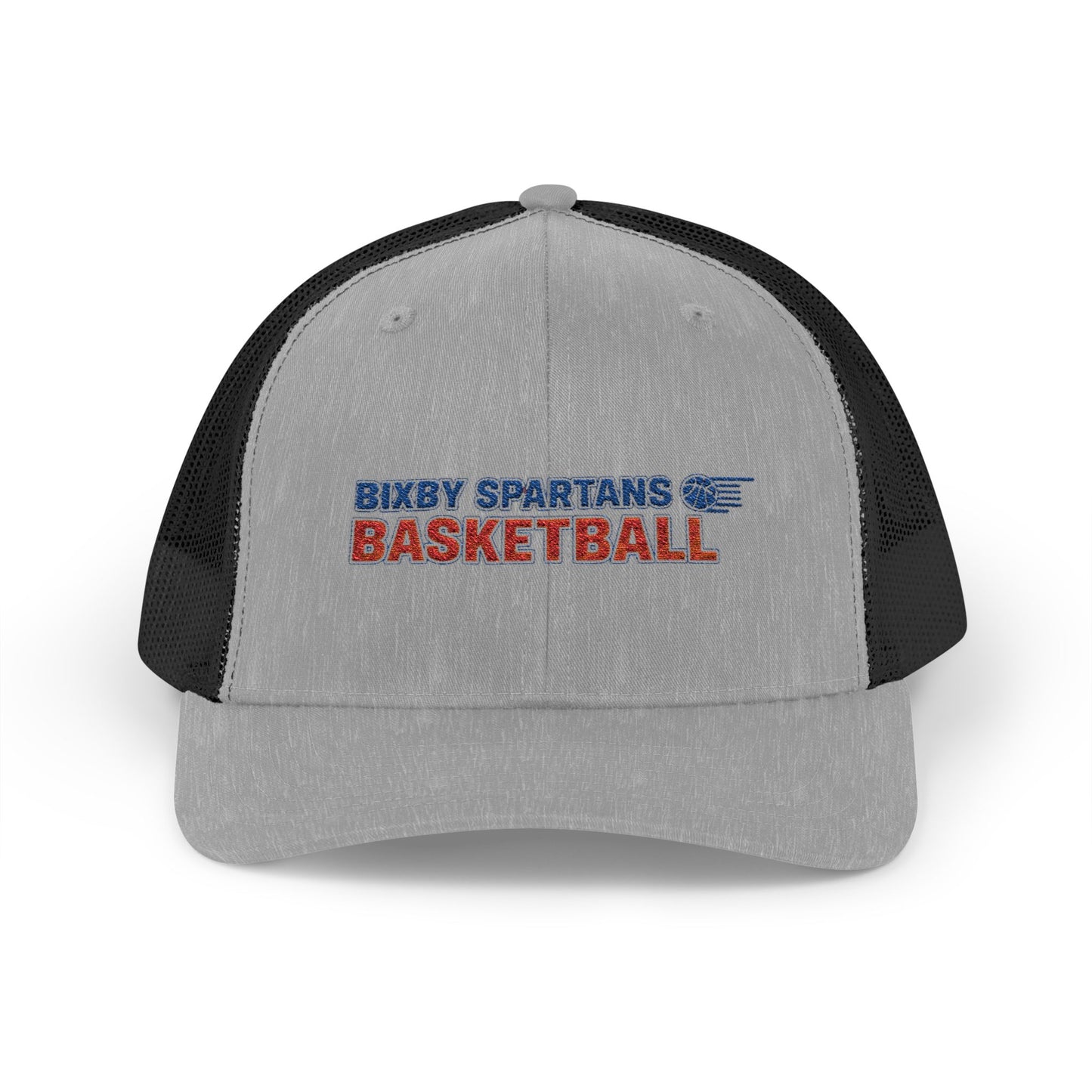 Bixby Spartans Basketball Embroidered Trucker Snapback