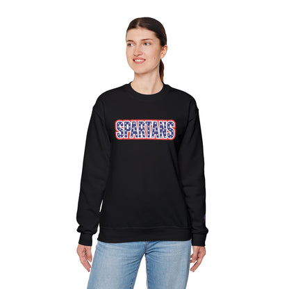 Embroidered Spartans Patriotic Red, White & Blue School Spirit