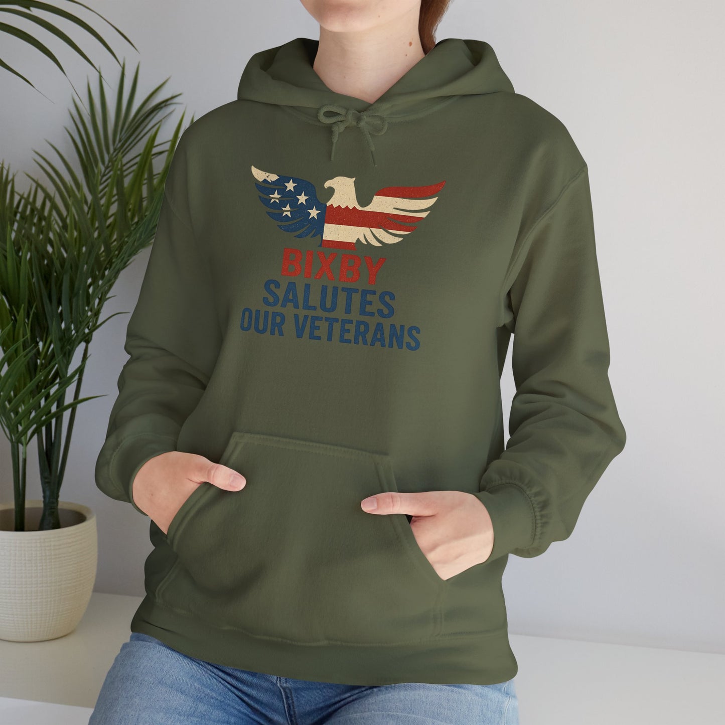 Bixby Salutes Our Veterans Gildan Hoodie