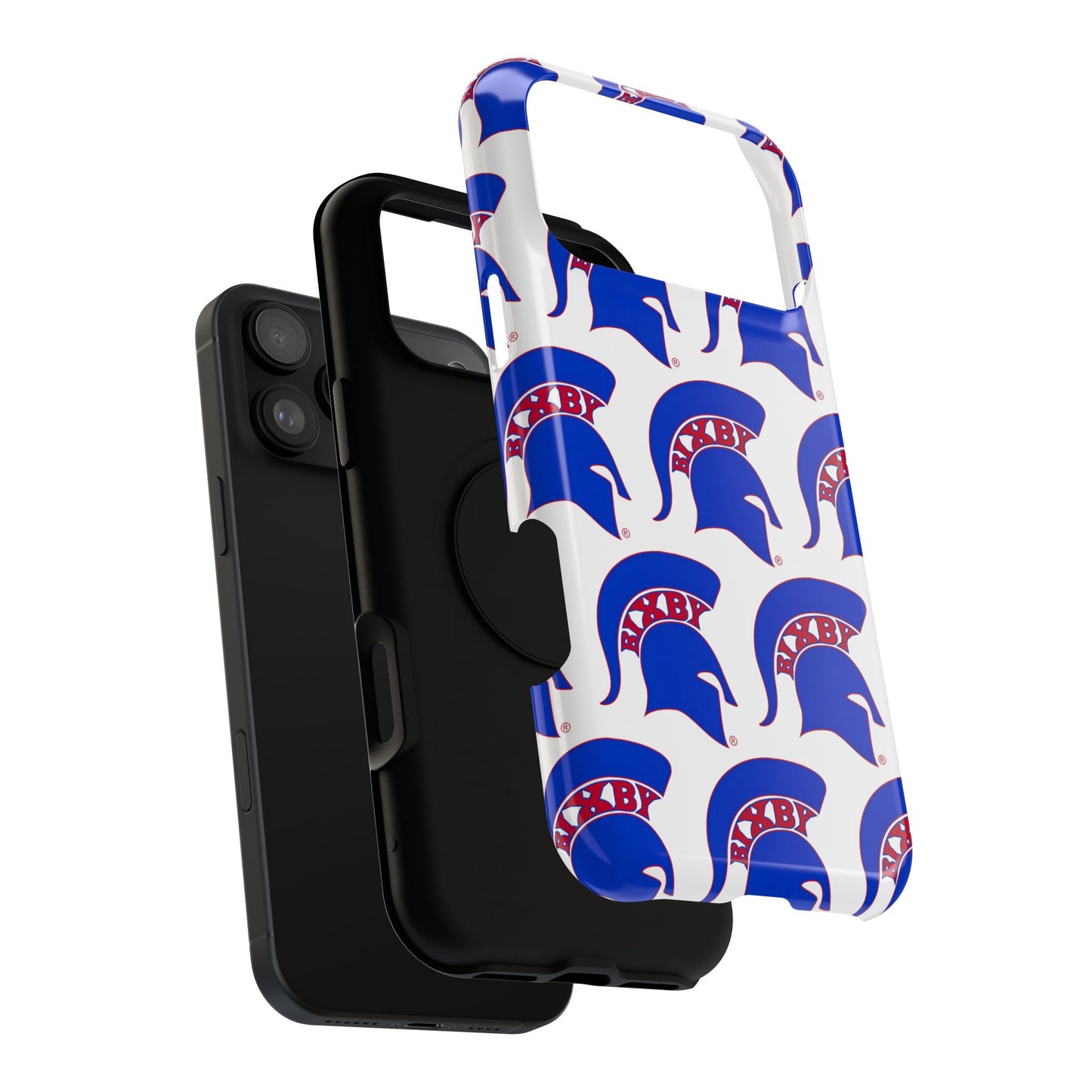 Bixby Spartan Blue Logo Impact Resistant iPhone Case