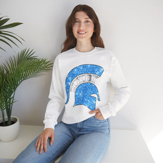 Bixby Spartan Helmet Bling Gildan Sweatshirt