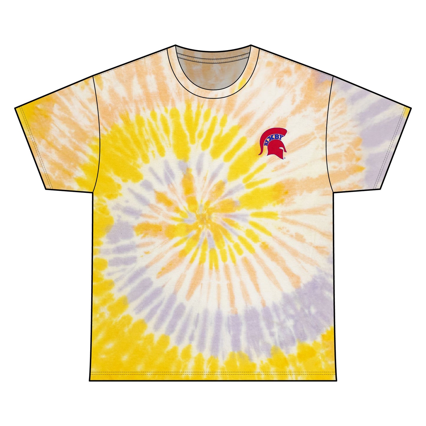 Bixby Spartan Small Red Logo Tie-Dye Gildan Tee