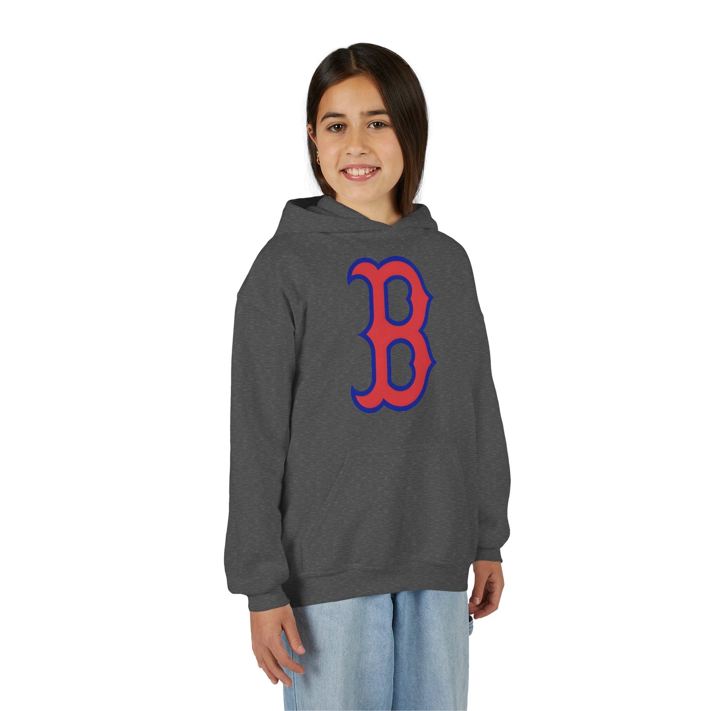 Youth Hoodie with Red & Blue 'B' Logo Youth Gildan Hoodie