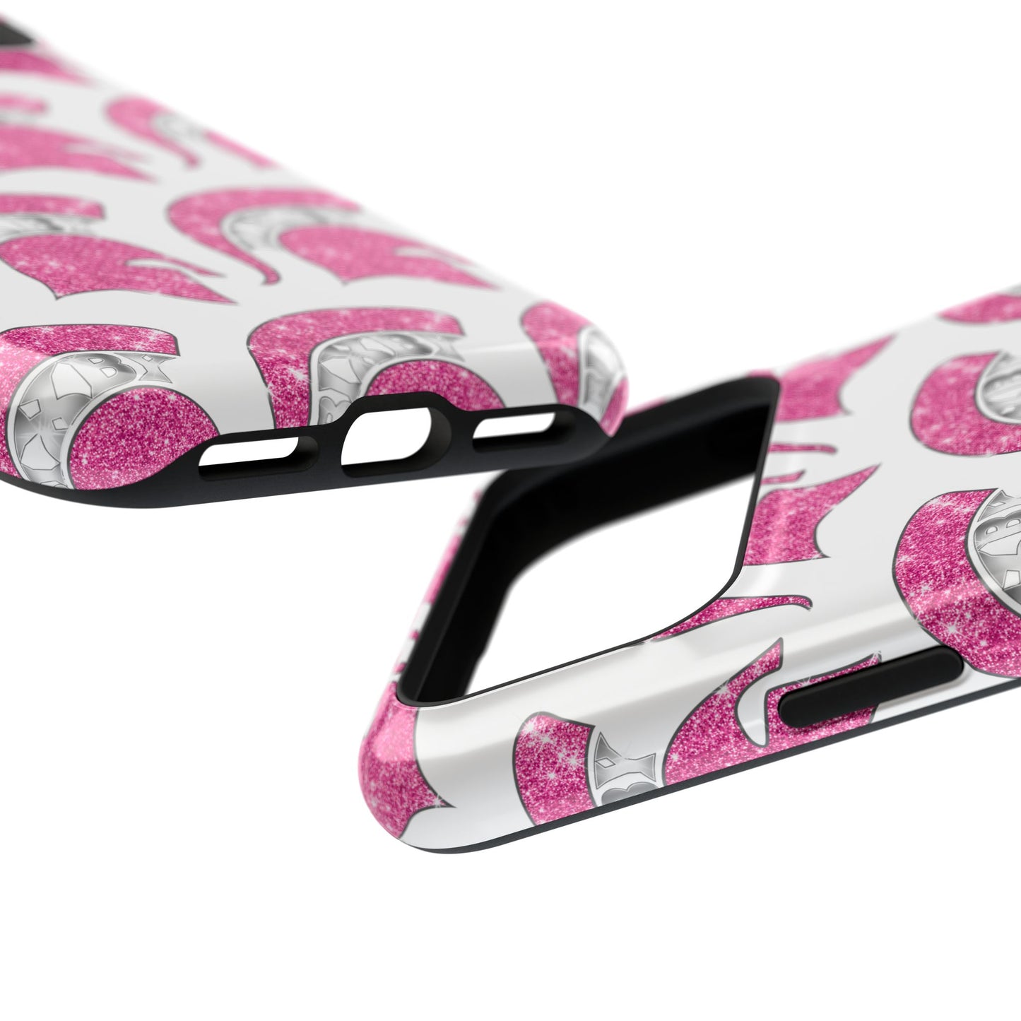 Bixby Spartan Pink Bling Logo Impact Resistant iPhone Case