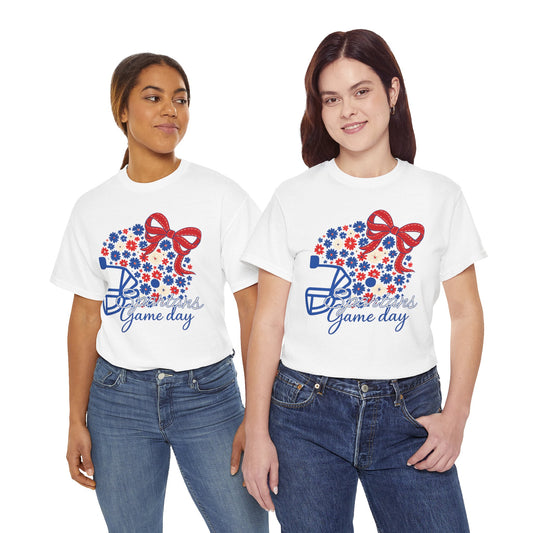 Bixby Spartans Floral Helmet Gildan Tee