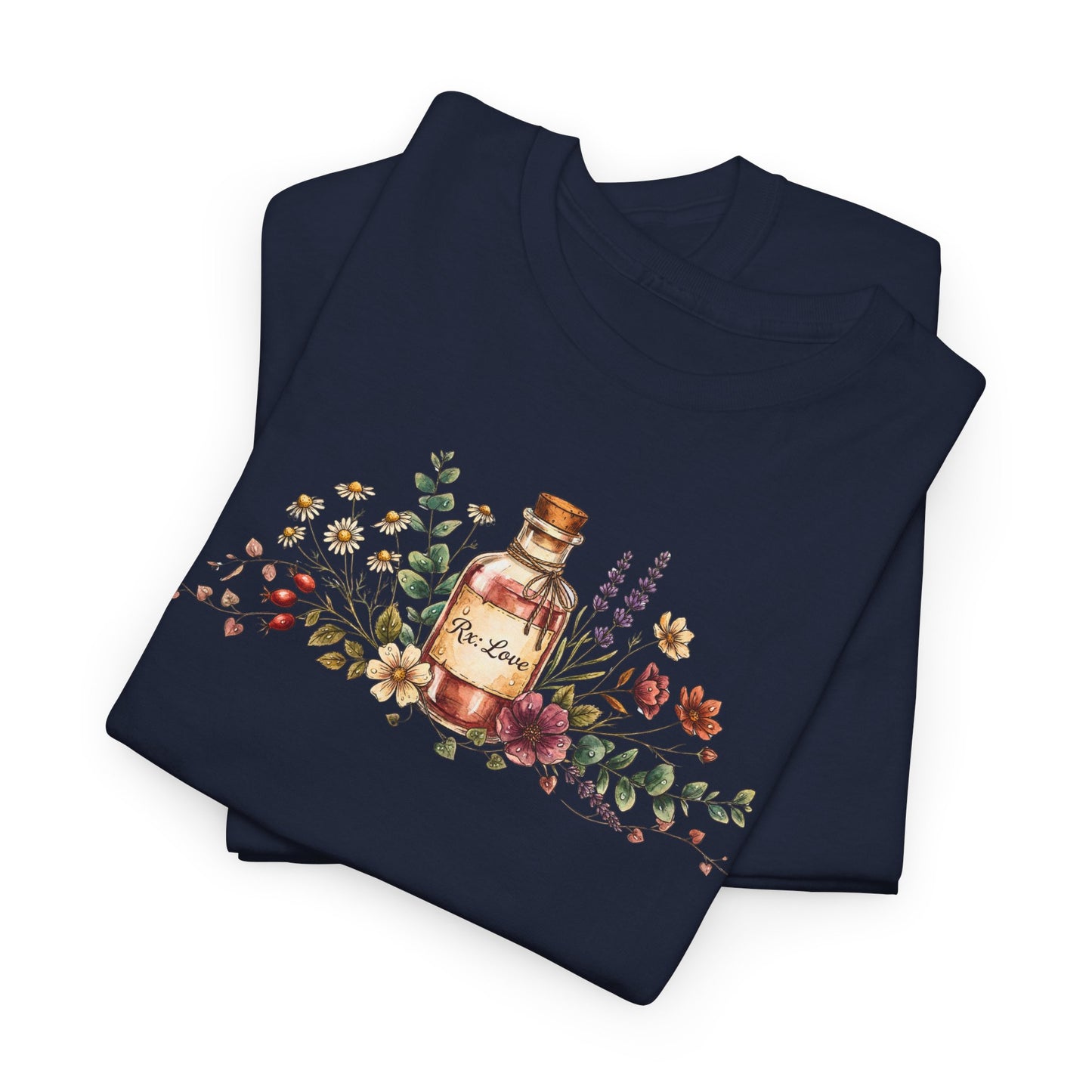 Prescription Bottle Floral 'Filled With Love' Tee | Floral Pill Bottle Shirt