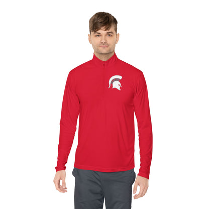 Spartan White Logo Quarter-Zip Pullover