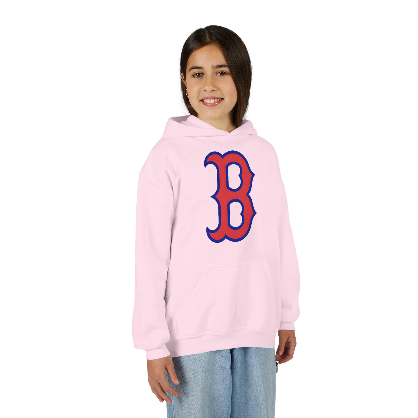 Youth Hoodie with Red & Blue 'B' Logo Youth Gildan Hoodie