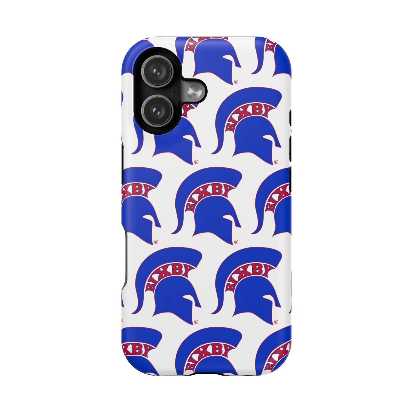 Bixby Spartan Blue Logo Impact Resistant iPhone Case