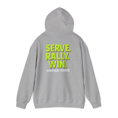 Rally. Serve. Win. Spartan Tennis Gildan Hoodie