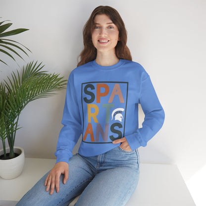 Spartans Block Text Gildan Sweatshirt