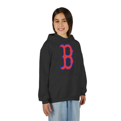 Youth Hoodie with Red & Blue 'B' Logo Youth Gildan Hoodie