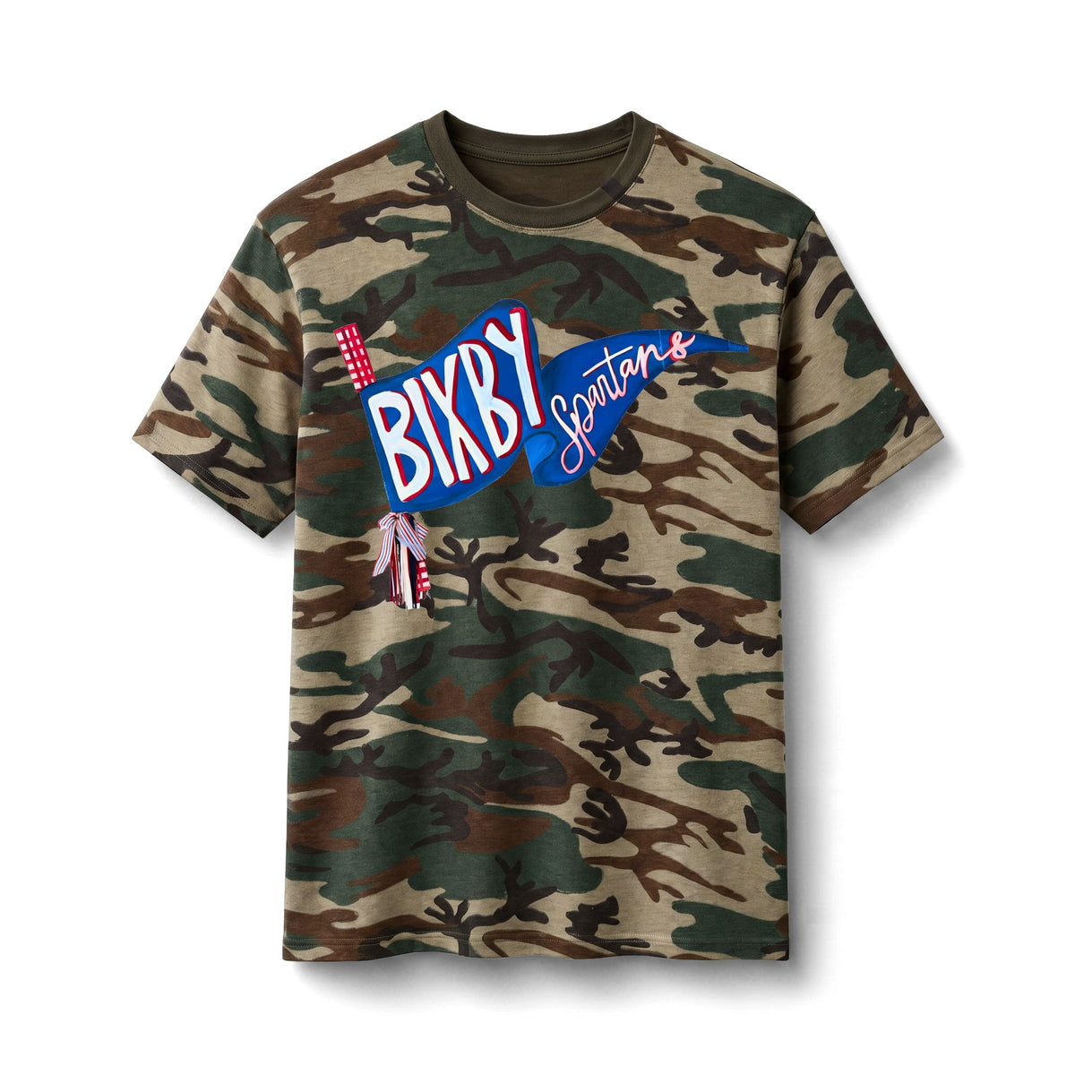 Bixby Spartans BKBY Spartans Camo - Kids' Camouflage School Spirit Tee