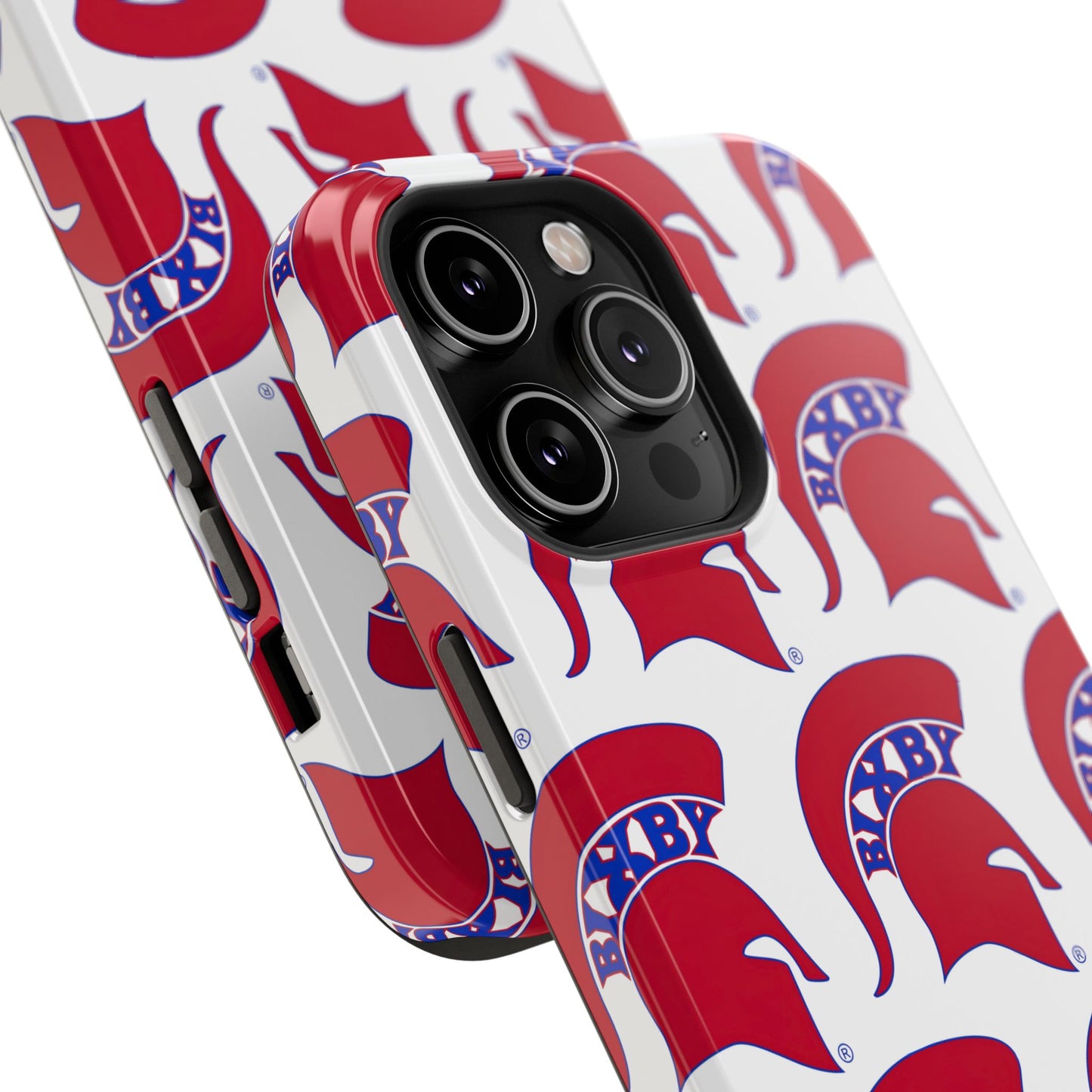 Bixby Spartan Red Logo Impact Resistant iPhone Case